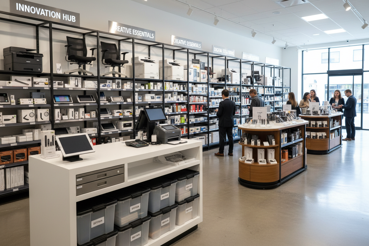 Retail & Business Tools
Running a small business? Our retail supplies help you stay professional and organized. From shelving and signage to display accessories, we provide solutions that make your store look appealing, run efficiently, and keep customers coming back. Designed for reliability and ease of use. (make it real photo)